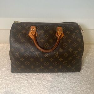Vintage Louis Vuitton Brown Monogram Speedy 30 Bag